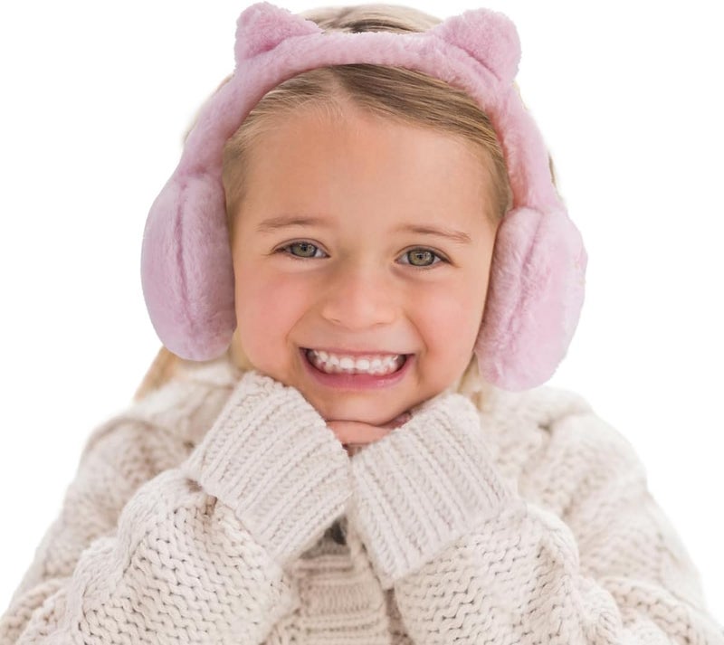 KEEPFLY Store Kids Girls Winter Earmuffs Warm Cute Plush Cat Ears Muffs Toddler Boys Ear Warmer Outdoor Ear Covers - Image 2
